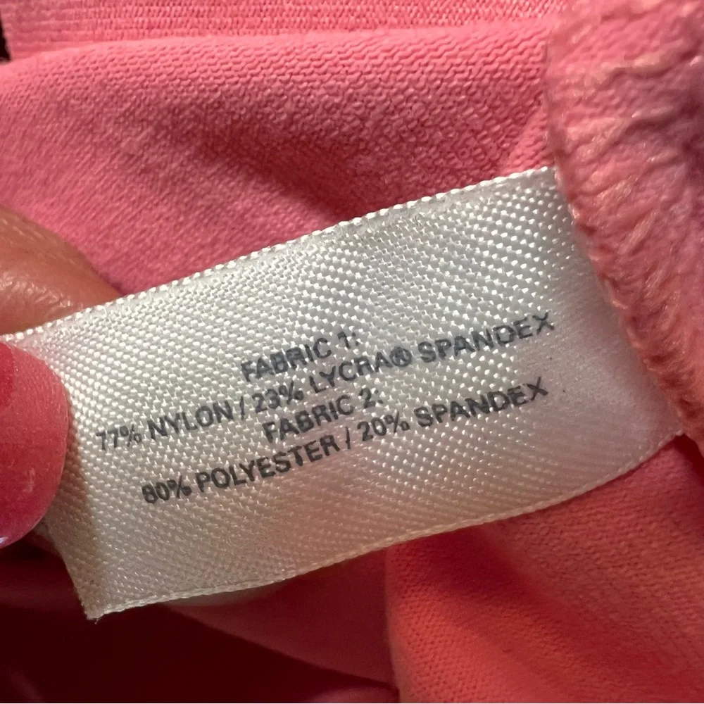 Victoria's Secret Sport VSX Racerback Workout Tank Pink/Gray w/Shelf Bra Size L